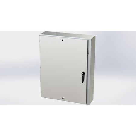 Saginaw Control & Engineering 3 Point Latch Electrical Enclosures, 48 in H, 10 in D, 37.38 in W, NEMA 3R, 4, 4X, 12, 13 SCE-48XEL3710SS6LP